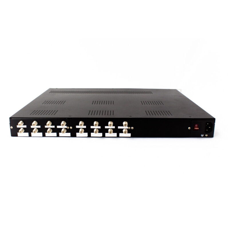 16 FTA Tuner (DVB-S/S2) + 2 entradas ASI IP(512 SPTS/4 MPTS UDP RTP)+2 salidas ASI